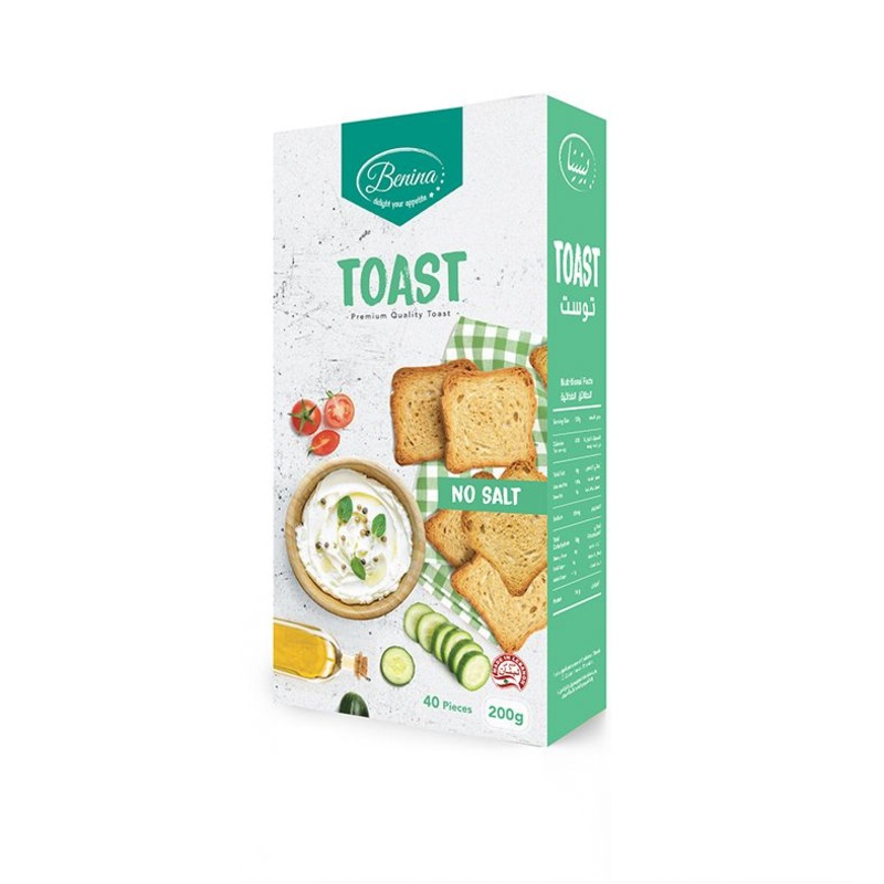 Benina Toast No Salt 200g | Benina In Lebanon