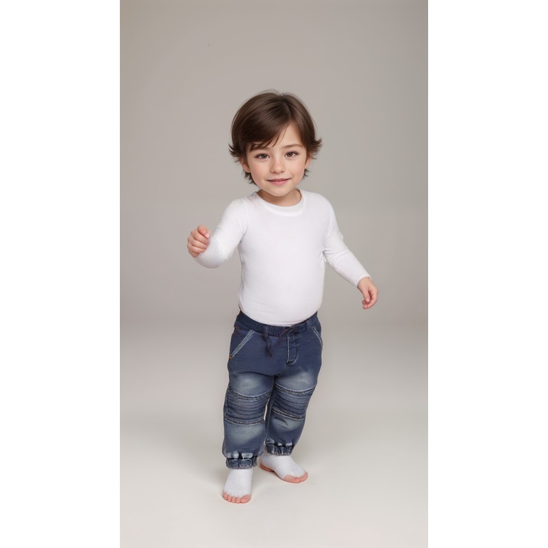 Boboli Baby Boy’s Blue Denim Sweatpants| Boboli in Lebanon