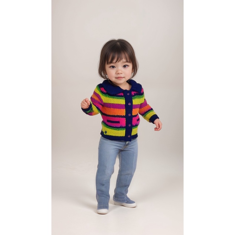 Boboli Baby Girl Multicolor Knitted Jacket | Boboli In Lebanon