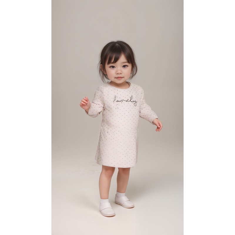 Boboli Baby Girl’s Pink Long-Sleeve Dress | Boboli in Lebanon