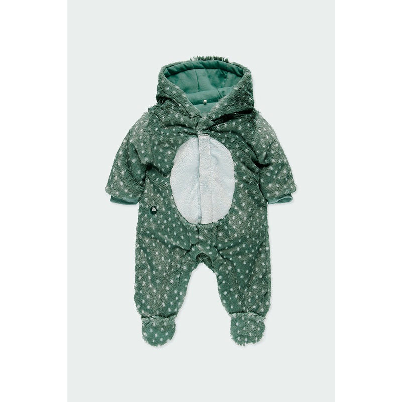 Boboli Baby Girl Spotted Green Fur Overall | Boboli In Lebanon