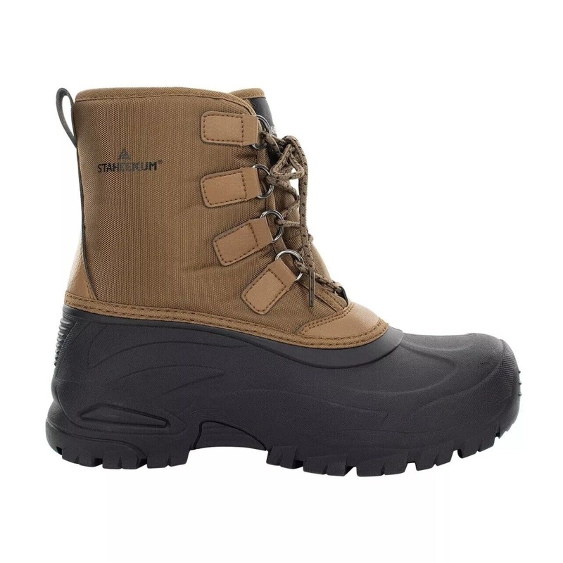 Brand New Staheekum Men’s Insulated Snow Boots Brown Black Waterproof