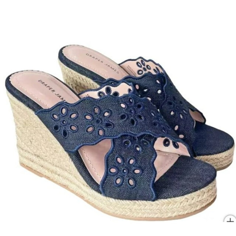 Draper James Women’s Blue Heeled Slippers | Draper James In Lebanon
