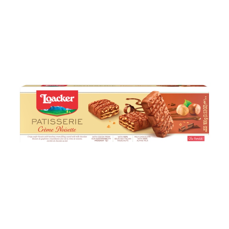 Loacker Patisserie Hazelnut Cream Wafer 100g | Loacker In Lebanon