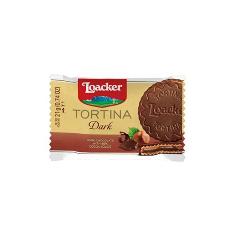 Loacker Tortina Dark Chocolate Wafer 21g | Loacker In Lebanon
