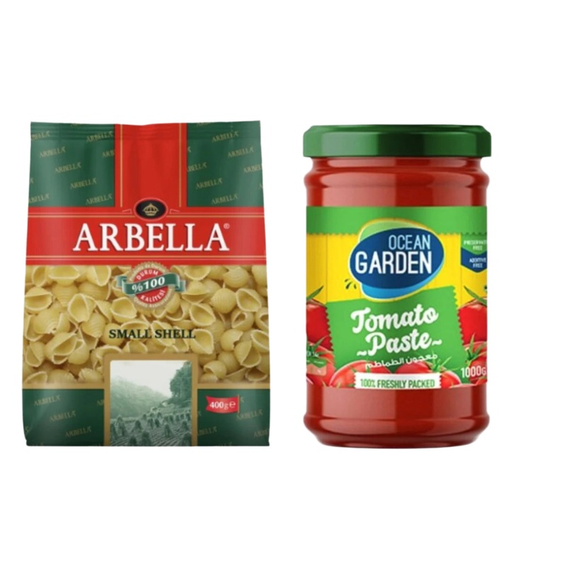 Ocean Garden Tomato Paste 1000G + Arbella Pasta 400g | Ocean Garden In Lebanon