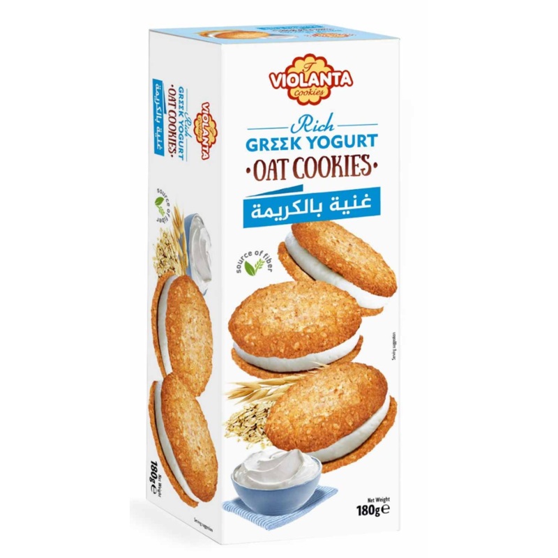 Violanta Greek Yogurt Oat Cookies In Cream 180g | Violanta In Lebanon