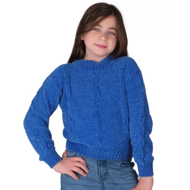 DNKY Girl’s Royal Blue Chenille Sweatshirt |DNKY In Lebanon