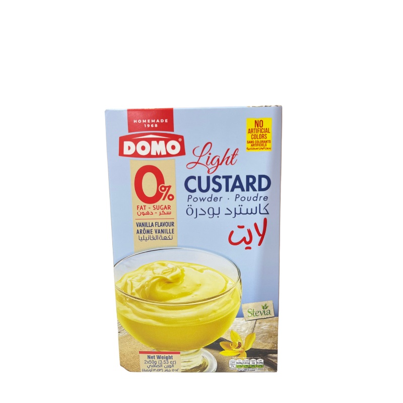 Domo Custard Powder Vanilla Flavour Light 2x50g | Domo In Lebanon