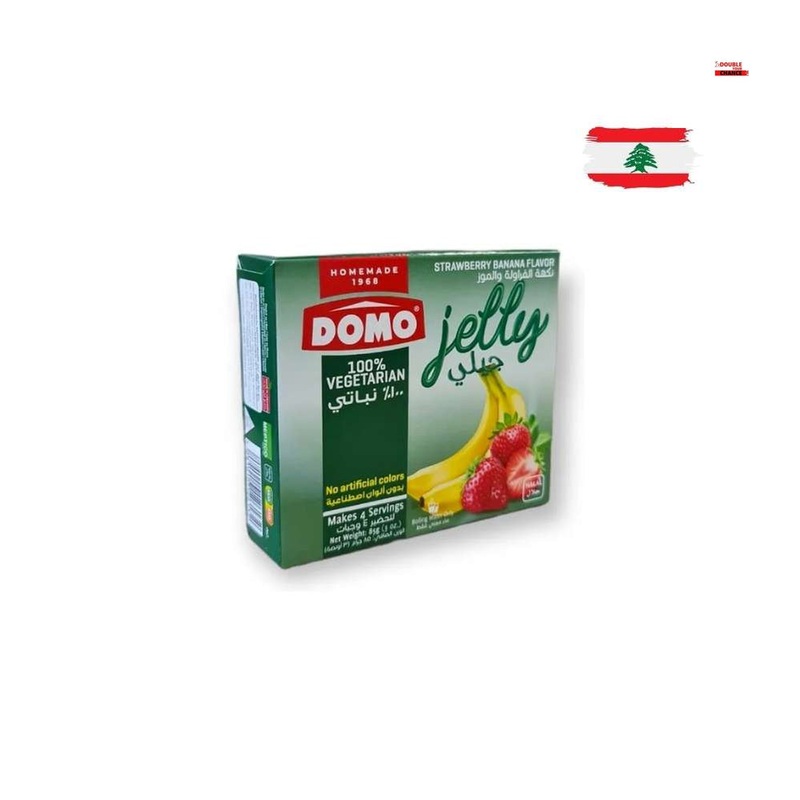Domo Jelly Strawberry Banana Flavor Vegetarian 85g | Domo In Lebanon
