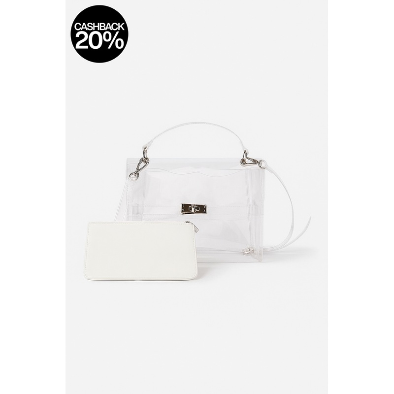 Forever 21 Women’s Transparent Satchel & Coin Purse Set Bag | Forever 21 in Lebanon