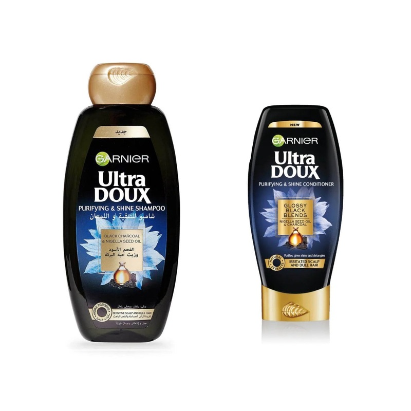 Garnier Ultra Doux Black Charcoal & Nigella Seed Oil Shampoo 400ml + Conditioner 200ml (-20% OFF) | Garnier In Lebanon
