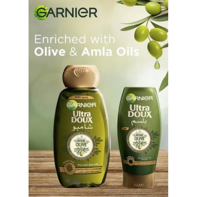 Garnier Ultra Doux Mythic Olive Shampoo 400ml + Conditioner 200ml (-20% OFF) | Garnier In Lebanon