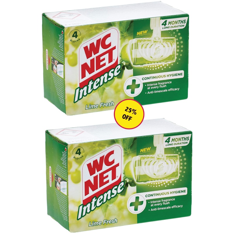 Wc Net Intense Solid Rim Block Lime Fresh 4pcs Pack of 2 (25%Off) | WC Net In Lebanon