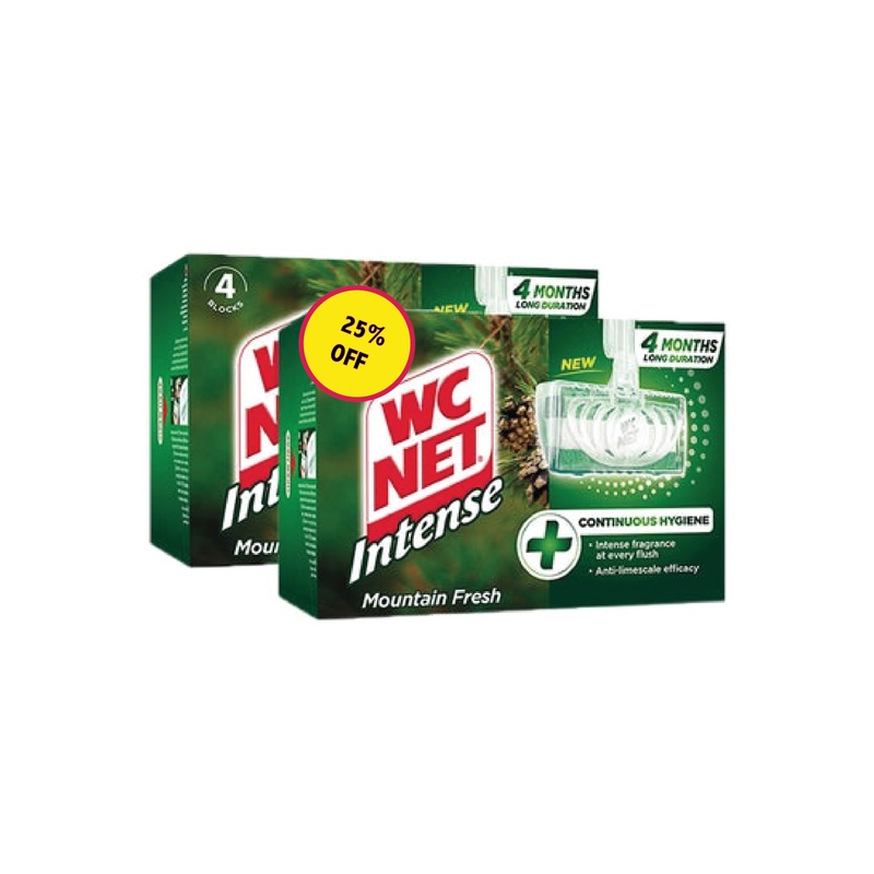 Wc Net Intense Solid Rim Block Mountain Fresh 4pcs Pack of 2 (25%Off) | WC Net In Lebanon