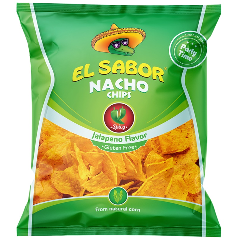 El Sabor Nacho Chips Spicy Jalapeno 225g | El Sabor  In Lebanon