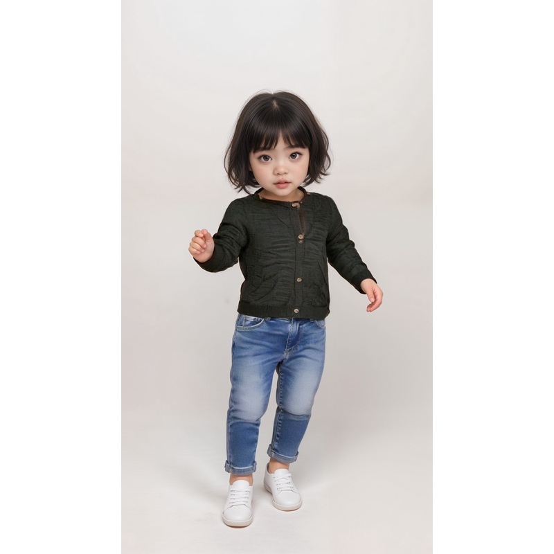 POMPdeLUX  Baby Girl’s Green Beatrice Knit Cardigan| POMPdeLUX in Lebanon