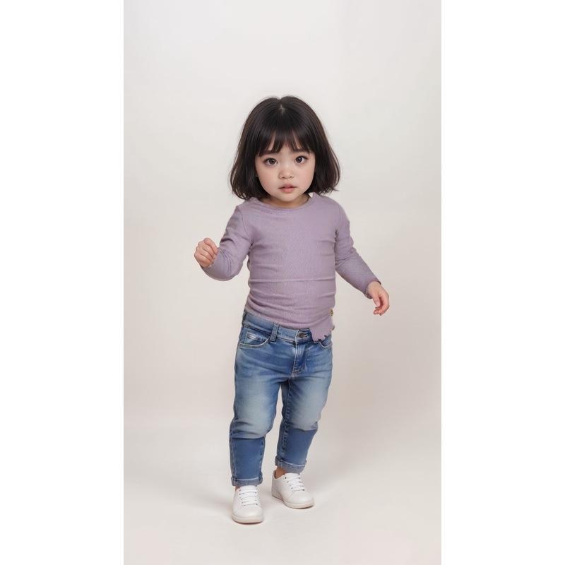 POMPdeLUX Baby Girl’s Lilac Long Sleeve T-Shirt |POMPdeLUX in Lebanon
