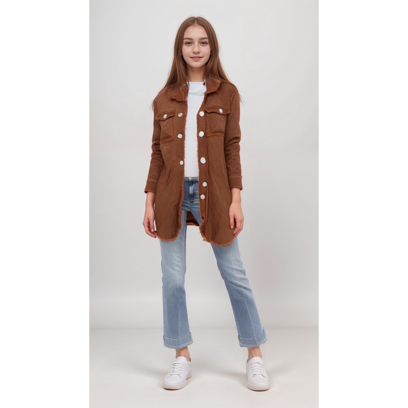 POMPdeLUX Girl’s Brick Bettina Reversible Sherling Coat   |POMPdeLUX in Lebanon