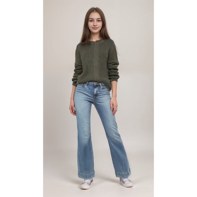 POMPdeLUX Girl’s Green Knitted Cardigan| POMPdeLUX in Lebanon