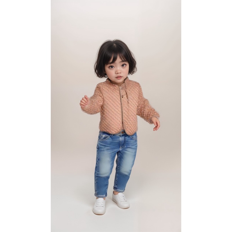 POMPdeLUX Girl’s Light Pink Betty Fleece Jacket  |POMPdeLUX in Lebanon