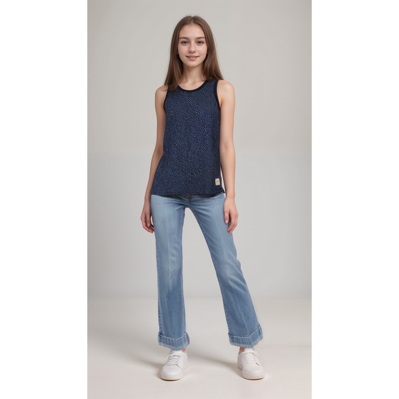 POMPdeLUX Girl’s Navy Blue Carl Tank Top| POMPdeLUX in Lebanon