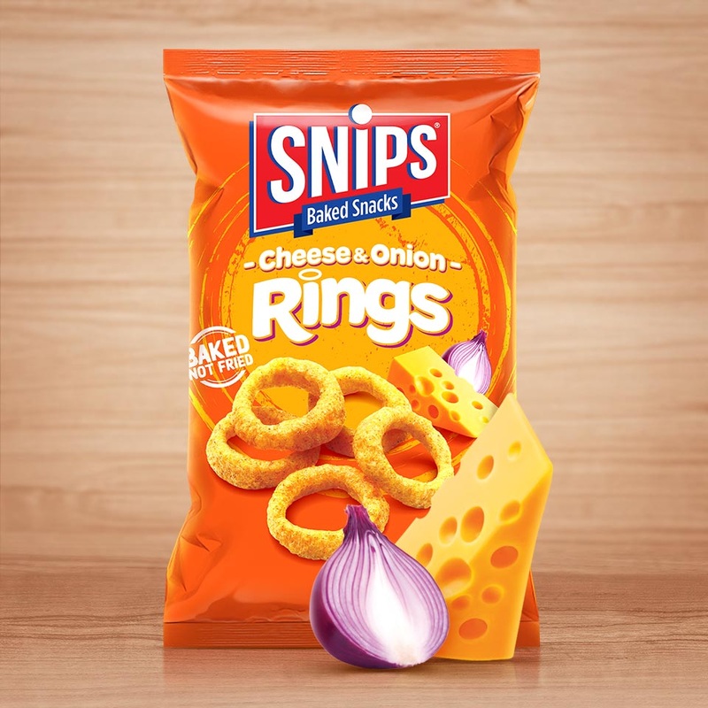Snips Baked Cheese & Onion Rings 165g | Snips In Lebanon
