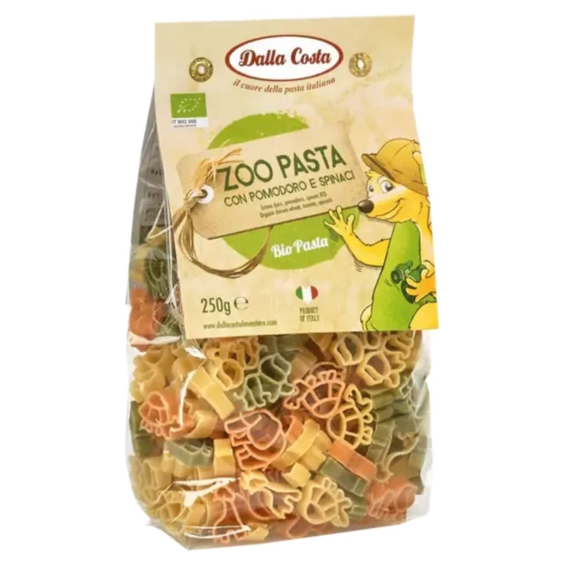 Dalla Costa Zoo Kids Pasta – Tomato & Spinach 250g | Dalla Costa In Lebanon
