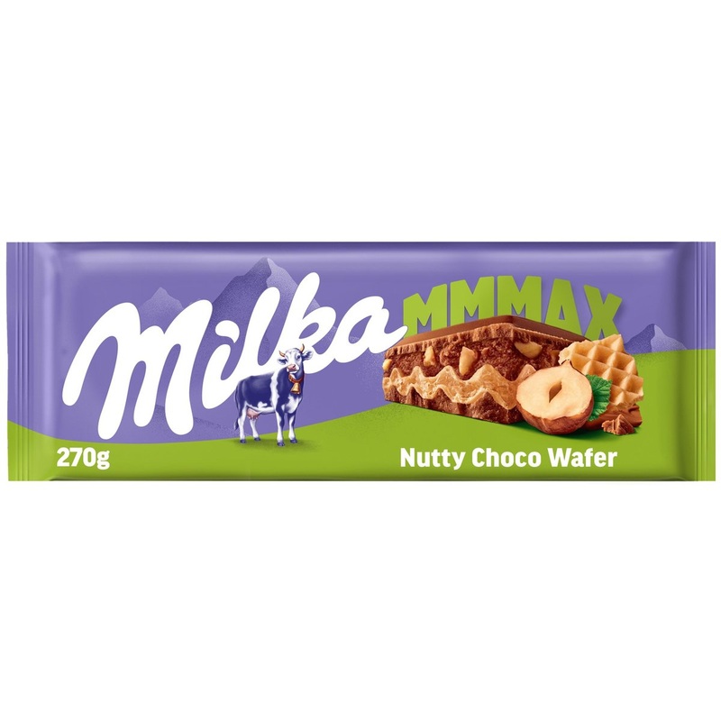 Milka Nutty Choco Wafer Chocolate Bar 270g | Milka In Lebanon