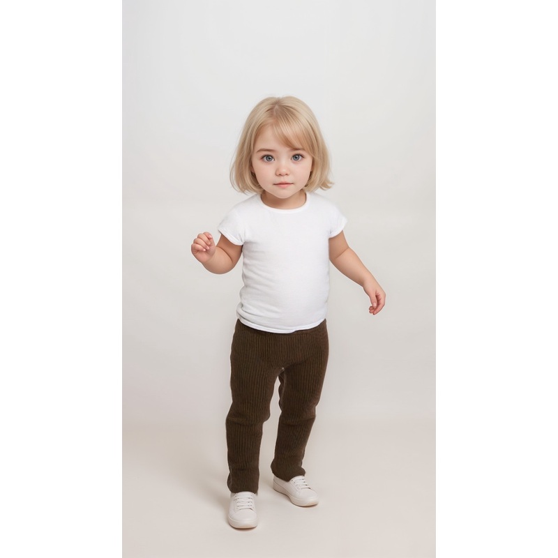 POMPdeLUX Baby Girl’s Brown Greenville KT Knit Leggings|POMPdeLUX in Lebanon
