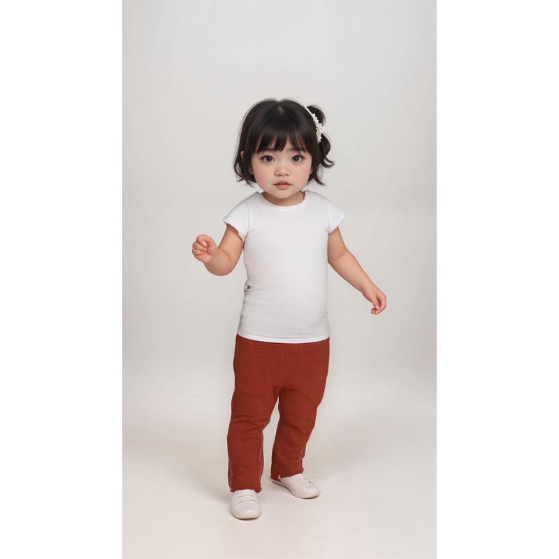 POMPdeLUX Baby Girl’s Coral Slim Leggings |POMPdeLUX in Lebanon