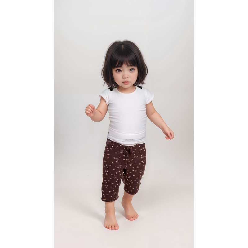 POMPdeLUX Baby Girl’s Dark Purple Printed Leggings | POMPdeLUX in Lebanon