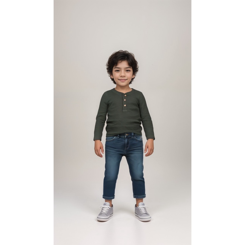 POMPdeLUX Boy’s Dark Green Long Sleeve knit Blouse| POMPdeLUX in Lebanon