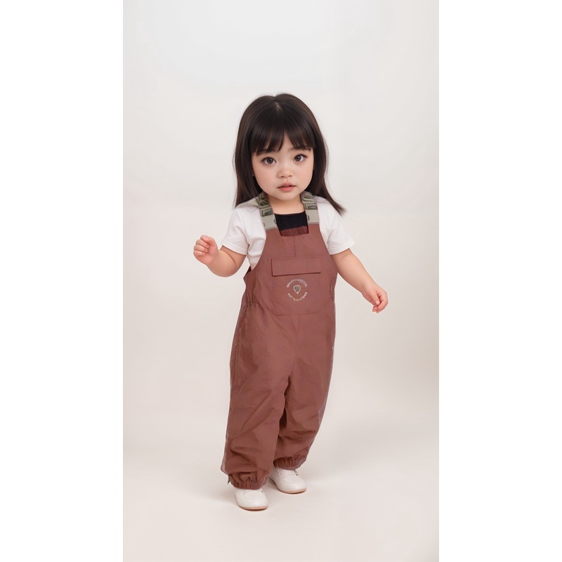 POMPdeLUX Girl’s Blush  Shell Bib Jumpsuit |POMPdeLUX in Lebanon