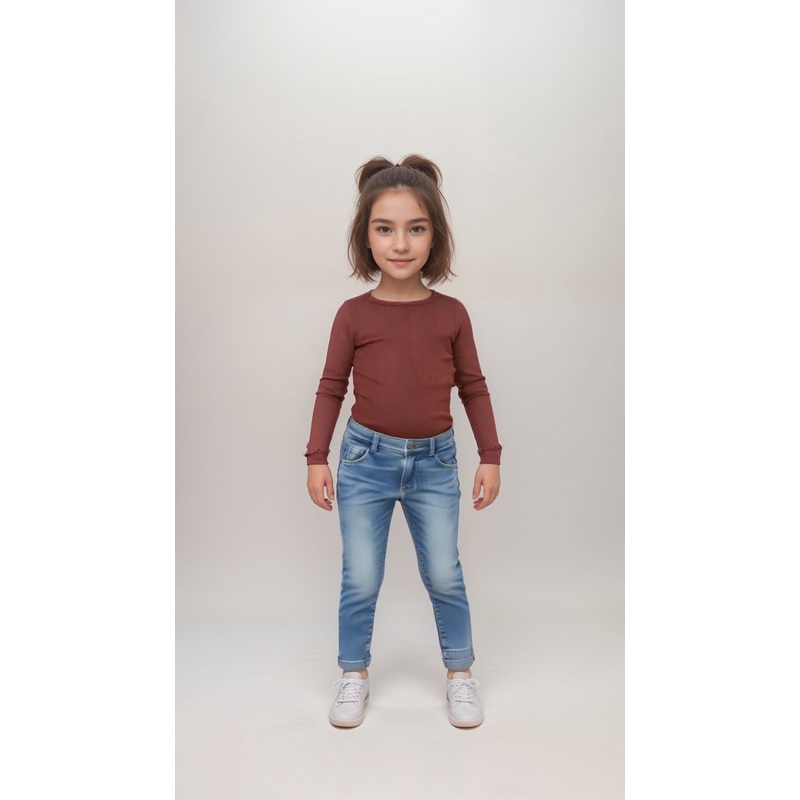 POMPdeLUX Girl’s Dark Blush Lt Modal Long Sleeve Blouse| POMPdeLUX in Lebanon