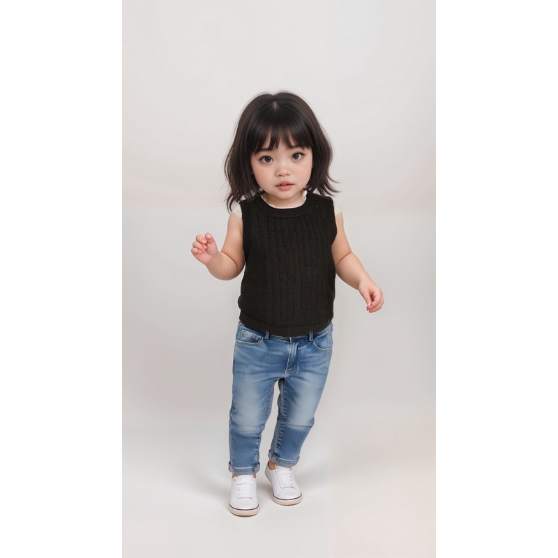 POMPdeLUX Girl’s Dark Brown Maggie Knit Top |POMPdeLUX in Lebanon