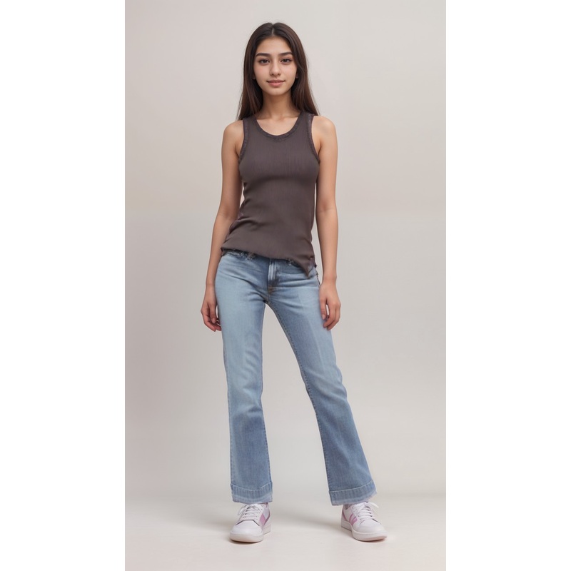 POMPdeLUX Girl’s Dark Brown Mathilde Modal Top| POMPdeLUX in Lebanon