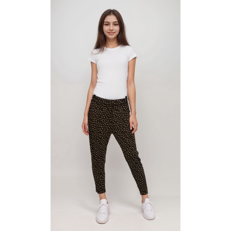 POMPdeLUX Girl’s Dark Purple Printed Leggings | POMPdeLUX in Lebanon