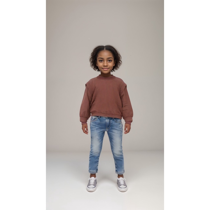 POMPdeLUX Girl’s Dusty Rose Long Sleeve Blouse | POMPdeLUX in Lebanon