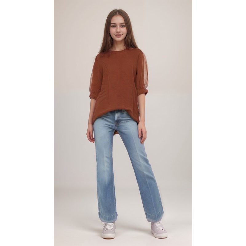 POMPdeLUX Girl’s Dusty Rose   Short Sleeve Sweatshirt  |POMPdeLUX in Lebanon