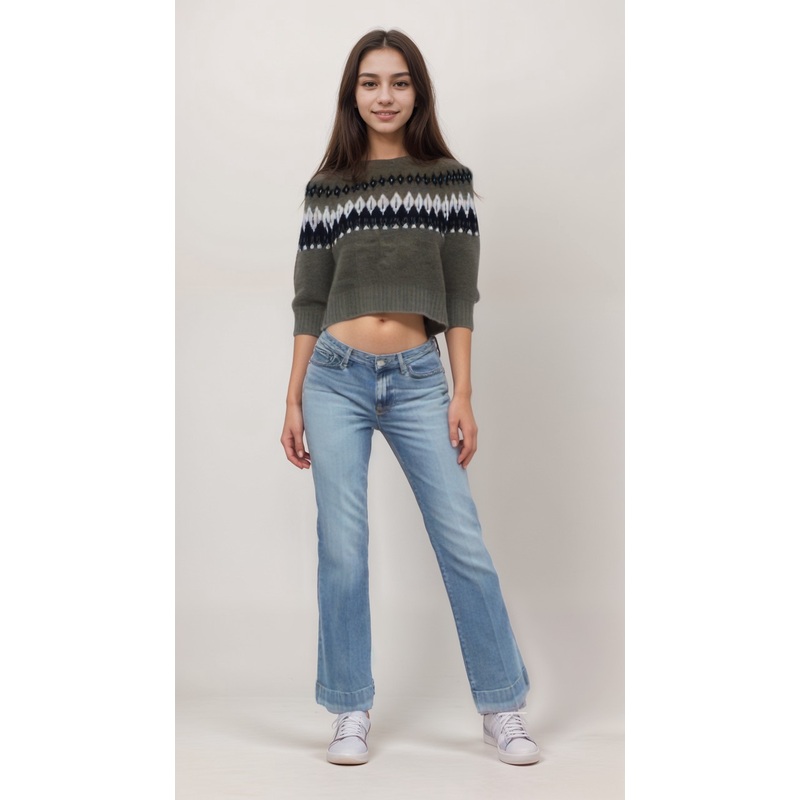 POMPdeLUX Girl’s Grey Long Sleeve Sweater |POMPdeLUX in Lebanon
