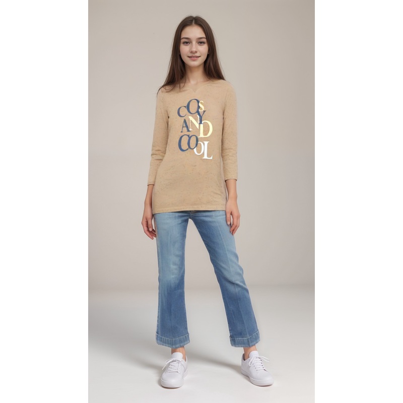 POMPdeLUX Girl’s Khaki Long Sleeve Blouse| POMPdeLUX in Lebanon