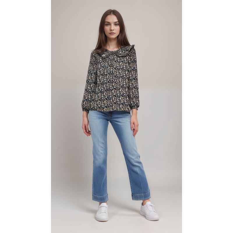 POMPdeLUX Girl’s Multicolor  Long Sleeve Blouse | POMPdeLUX in Lebanon