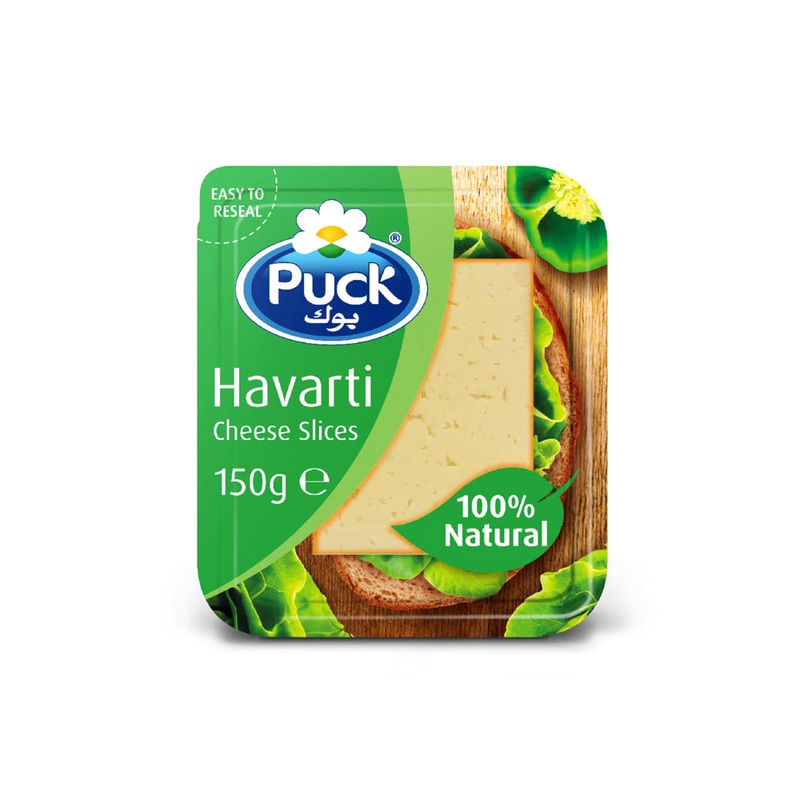 Puck Natural Havarti Cheese Slices 150g | Puck In Lebanon