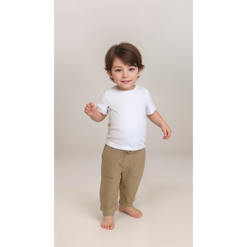 POMPdeLUX Baby Boy’s Beige  Sweatpants |POMPdeLUX in Lebanon