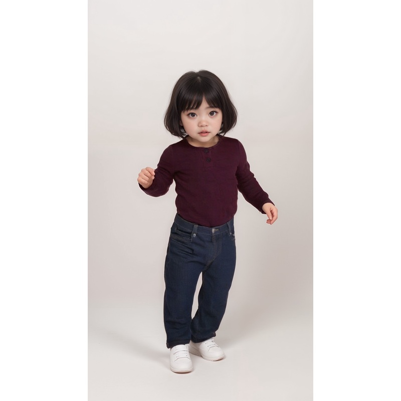 POMPdeLUX Baby Girl Dark Purple Callie Bodysuit | POMPdeLUX in Lebanon