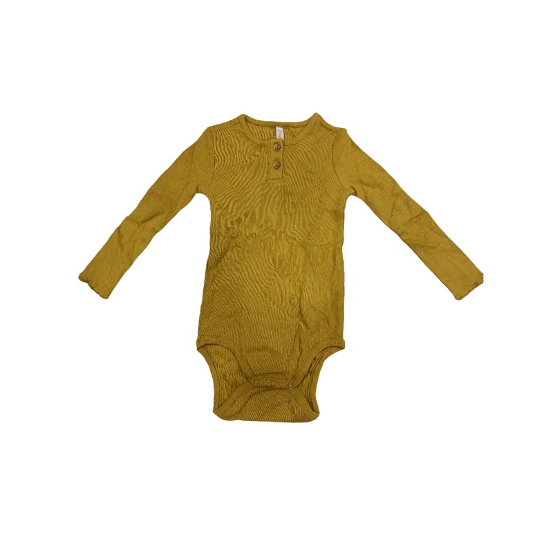 POMPdeLUX Baby Girl Mustard Bodysuit | POMPdeLUX in Lebanon