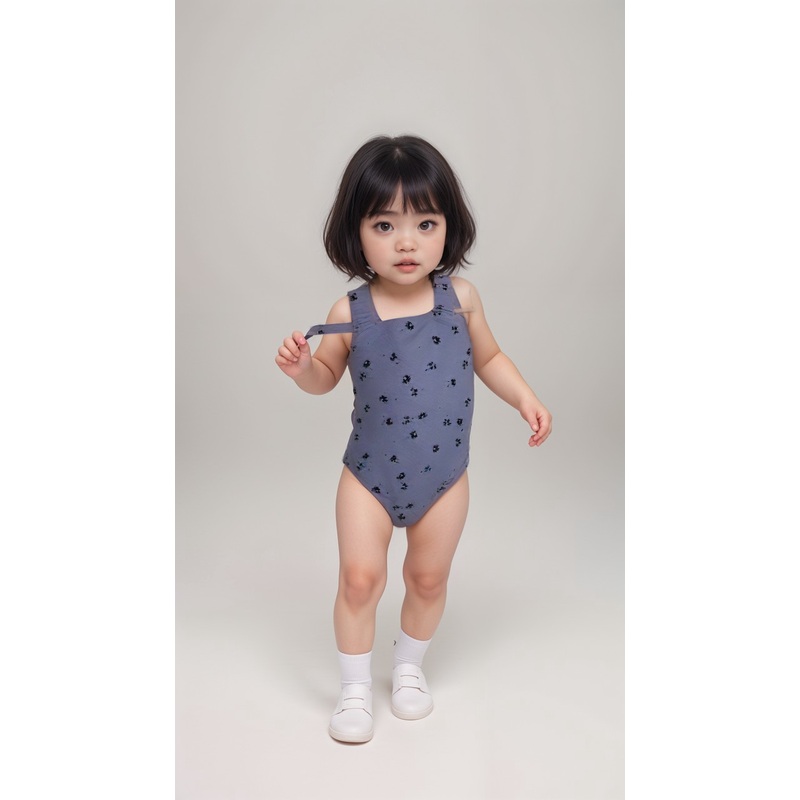 POMPdeLUX Baby Girl’s Blue Phoebe Swimsuit|POMPdeLUX in Lebanon