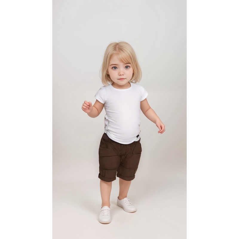 POMPdeLUX Baby Girl’s Brown Laureen Lt Linen Trouser | POMPdeLUX in Lebanon