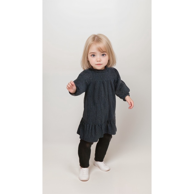 POMPdeLUX Baby Girl’s Navy Blue   Dress |POMPdeLUX in Lebanon